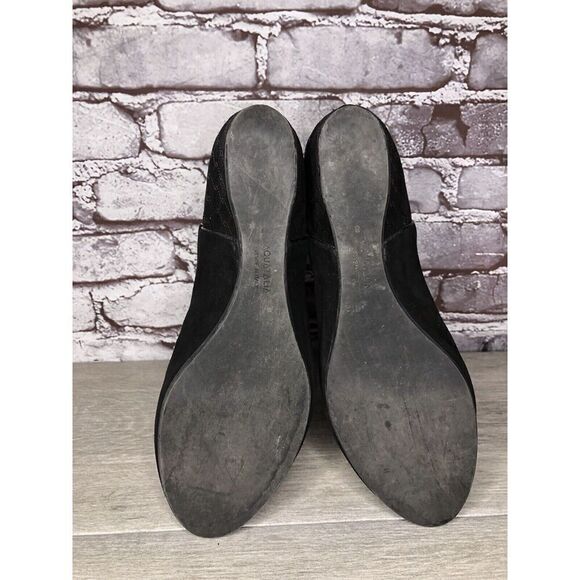 Aquatalia Black Suede Leather Wedge Back Zipper Booties Women’s Sz 8M US/38.5EU - Picture 9 of 16